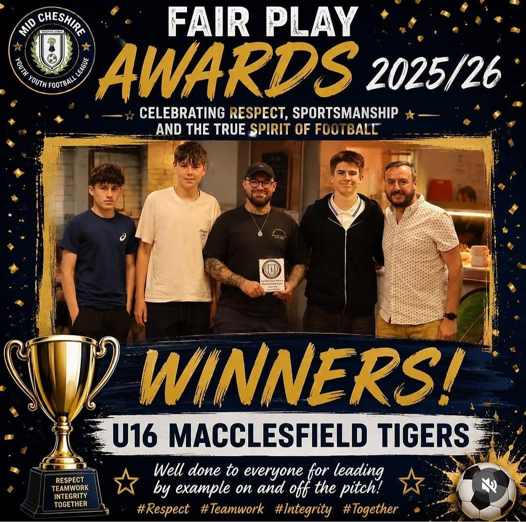 Fair Play Awards 2026 Winners! U16 Tigers!