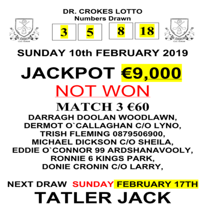 Lotto numbers deals 6 february 2019