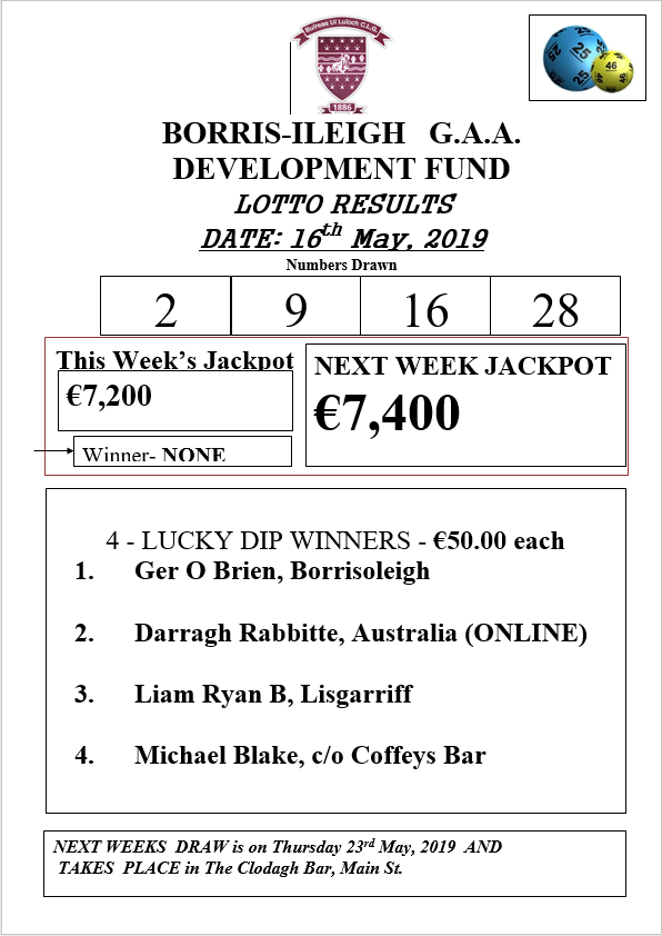 Lotto results 17 may on sale 2019