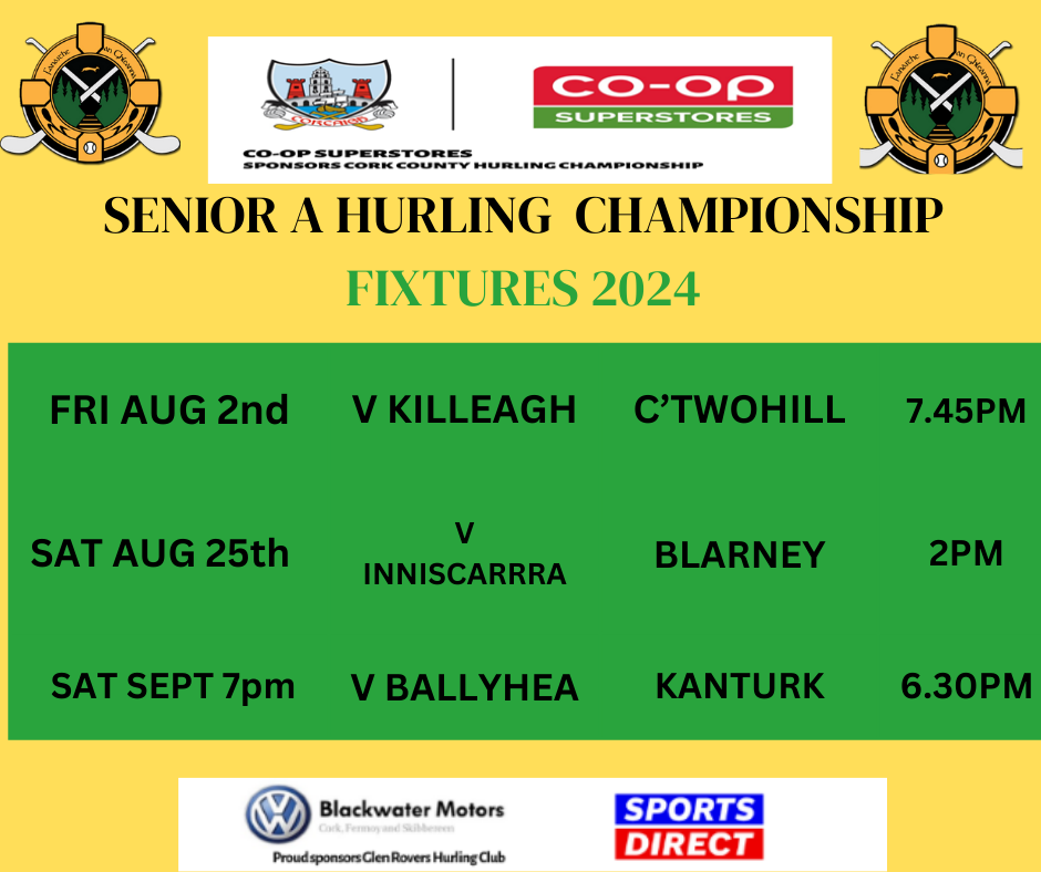 Senior hurling store championship fixtures