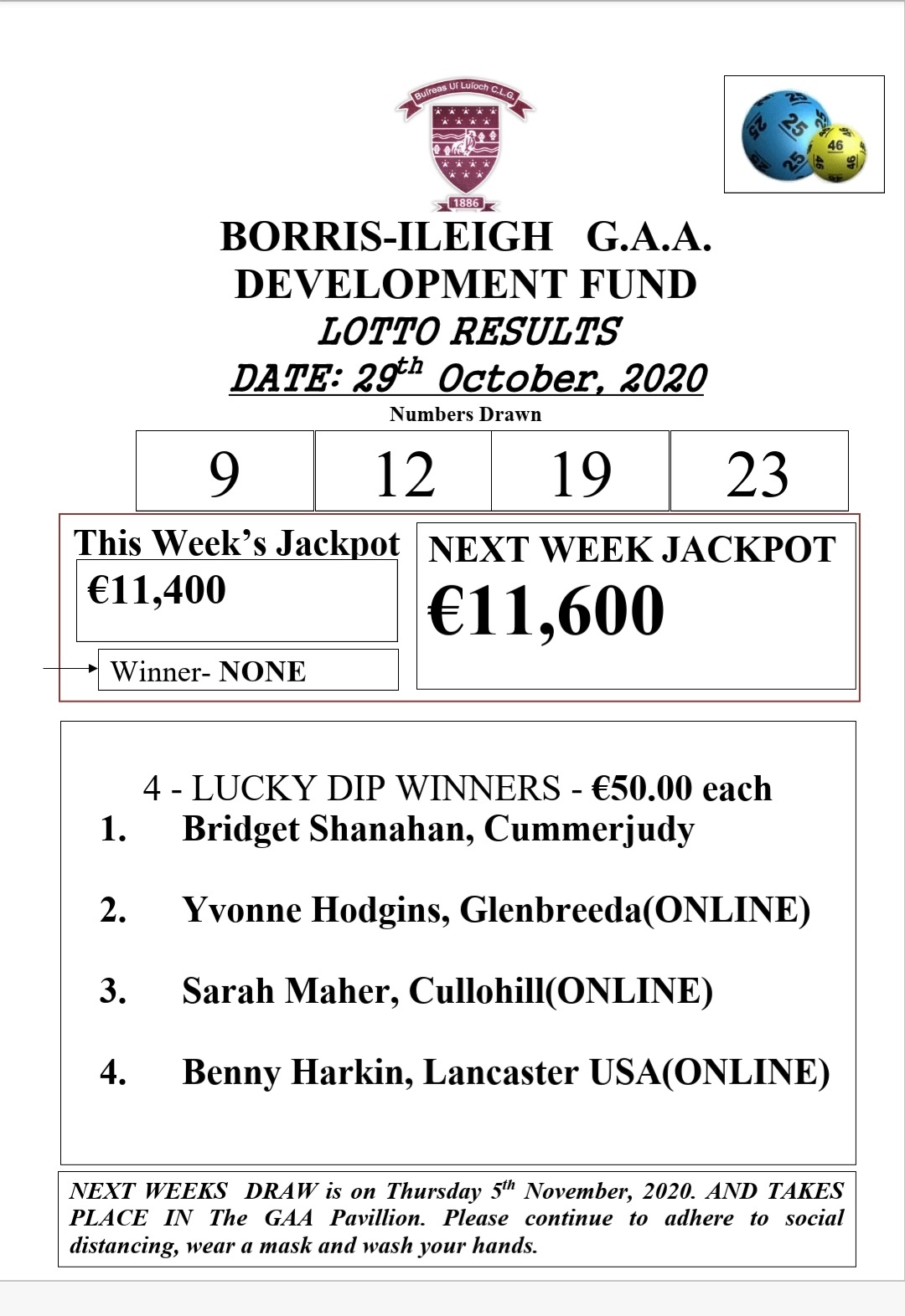 Oct 20 shop lotto results