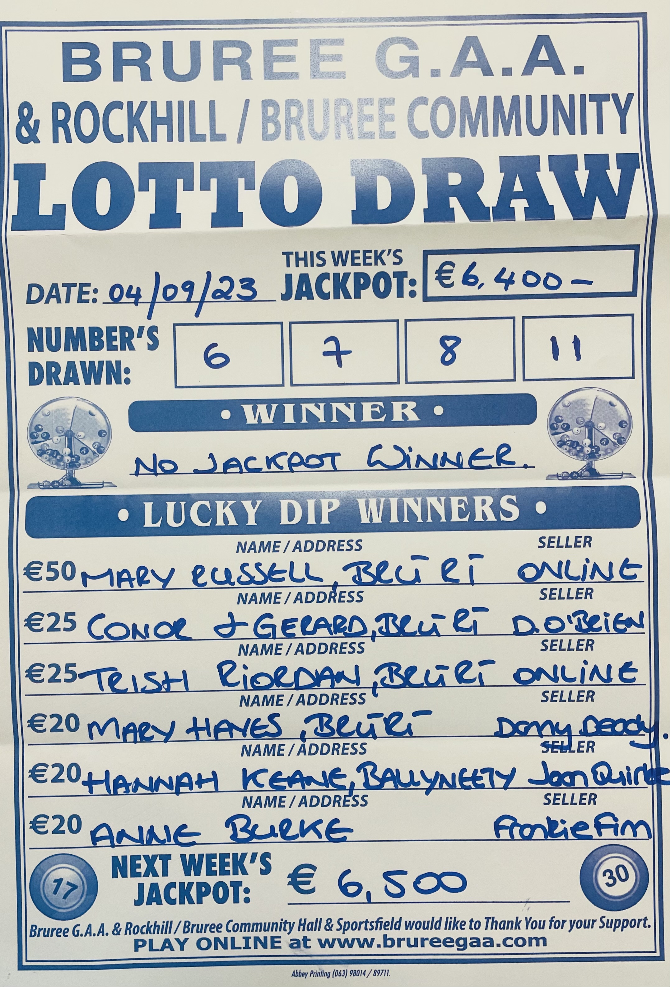 Lotto results for wednesday the on sale 4th of september