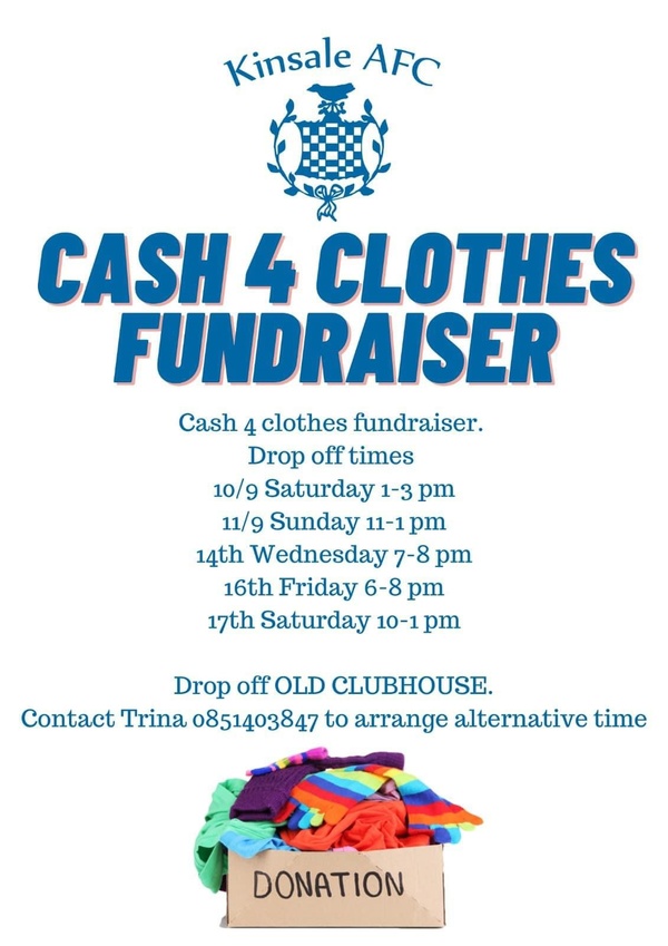 Kinsale AFC Clothes Collection Fundraiser