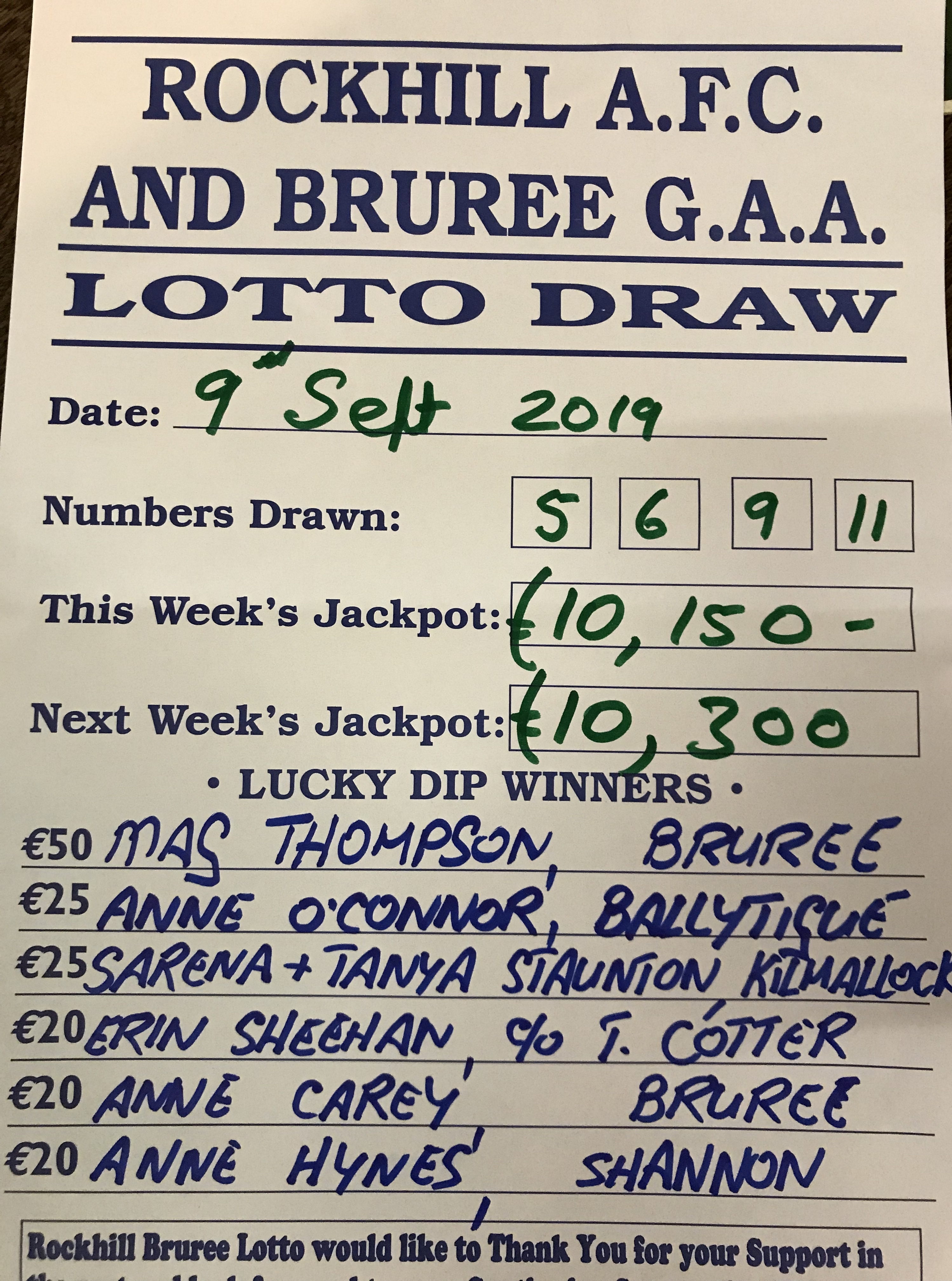 Lotto results 20 on sale september 2019