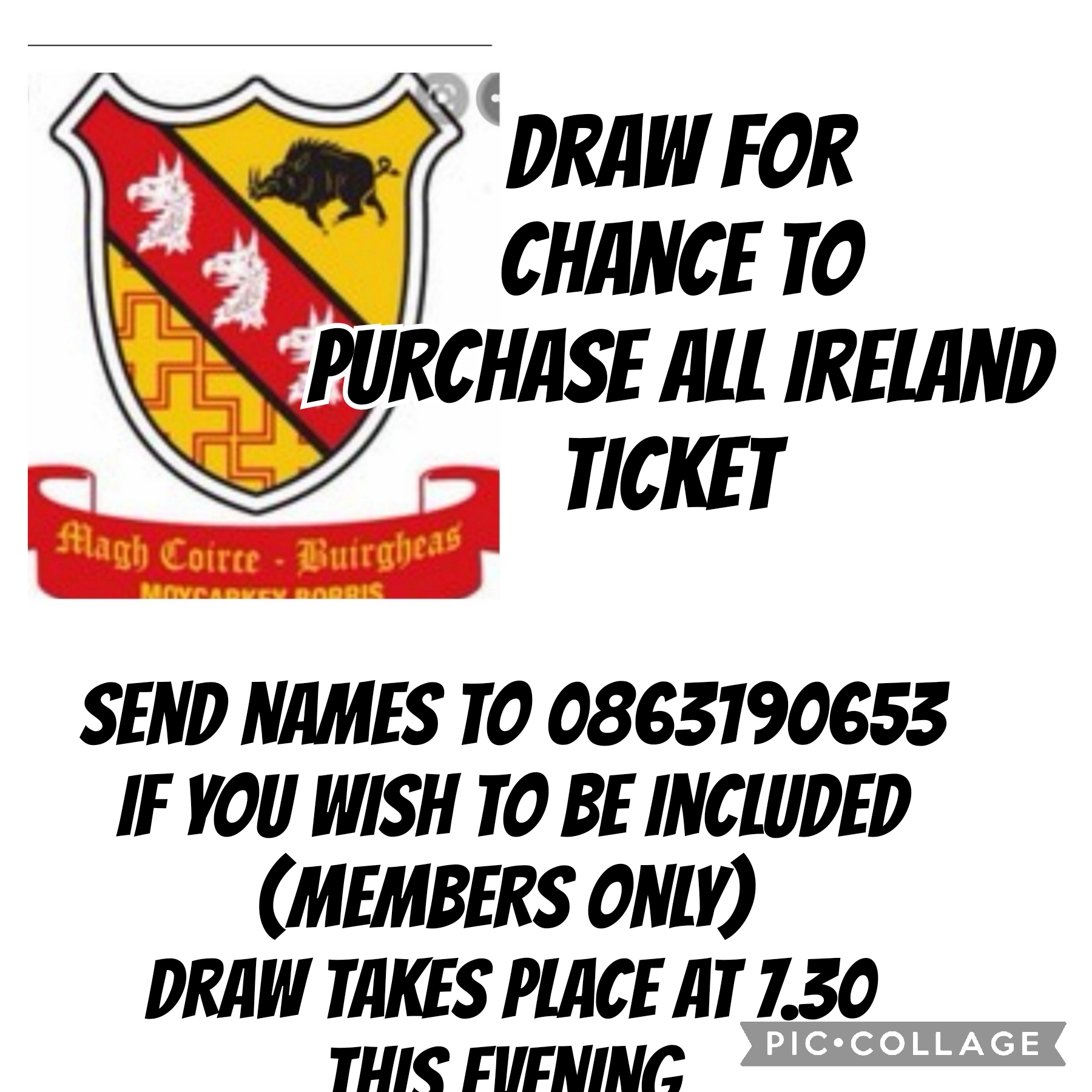 ClubZap Draw for All Ireland Football tickets