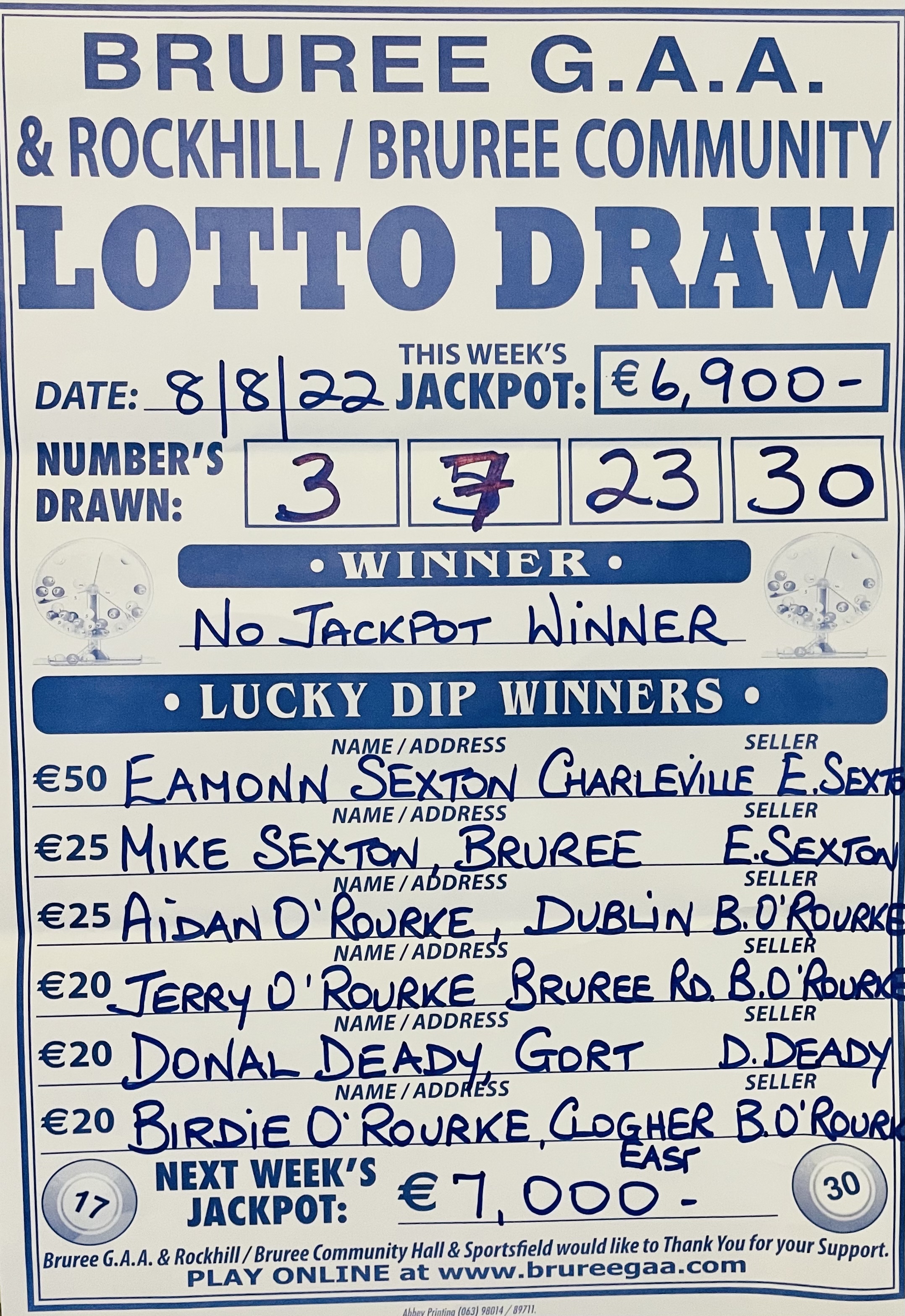 Lotto result deals august 1