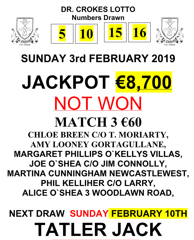 Lotto numbers deals 15 feb 2019