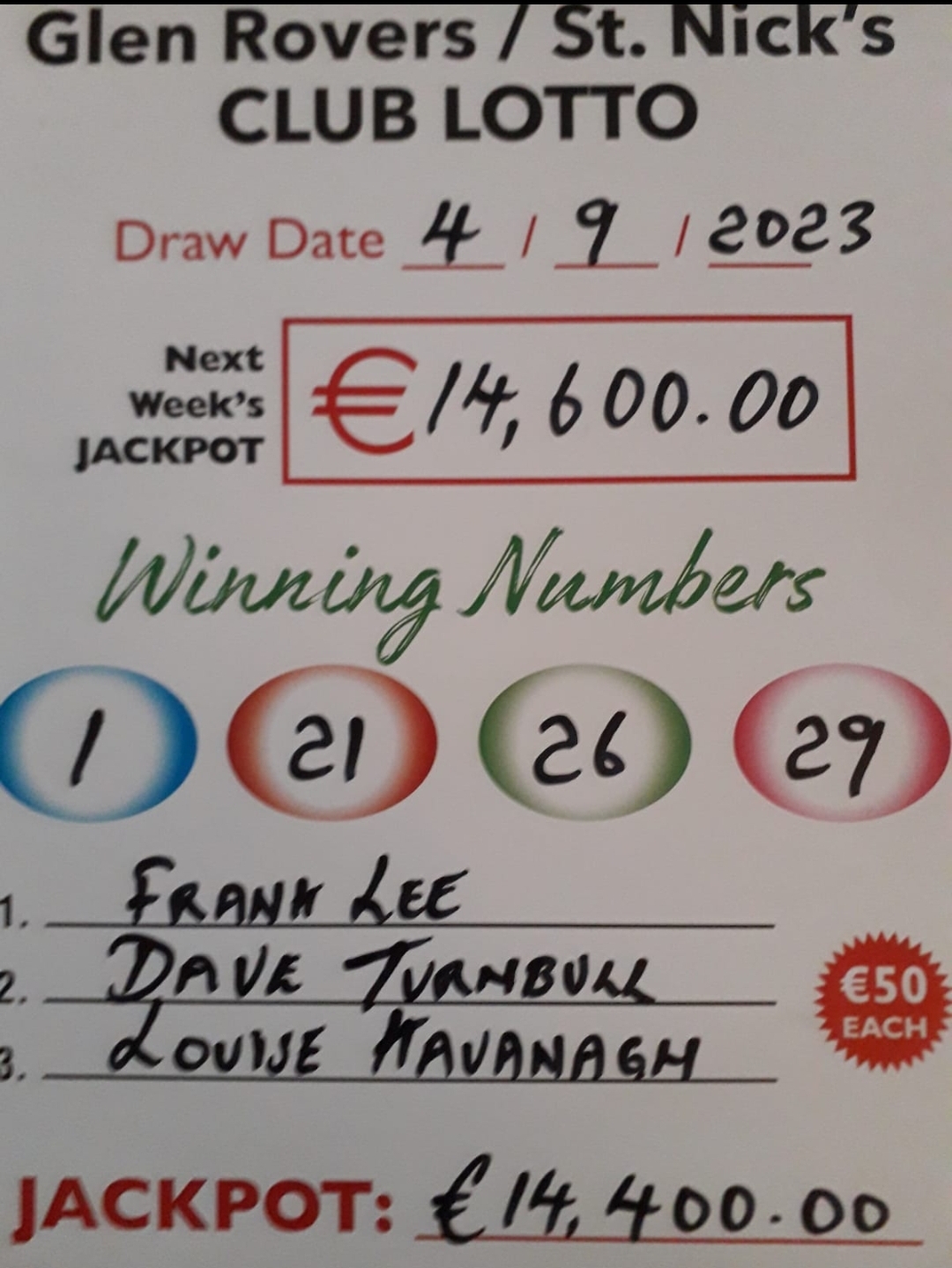 Lotto deals result sept