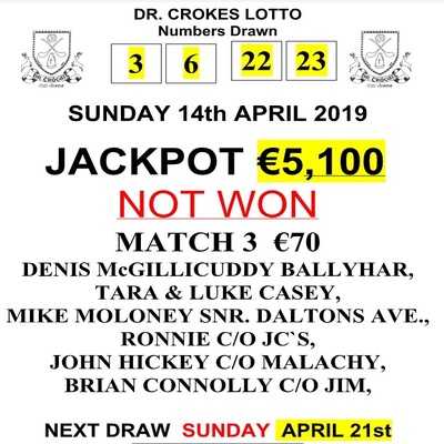 Lotto numbers 6 clearance april 2019