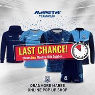 Club Shop Closing Monday Morning - Don't Miss Out!!
