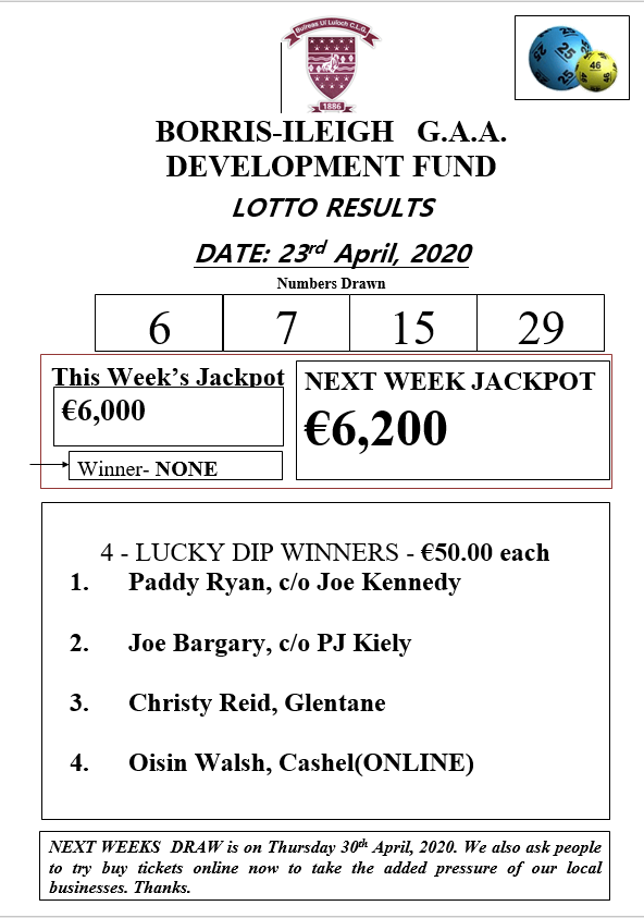 Lotto result april clearance 20