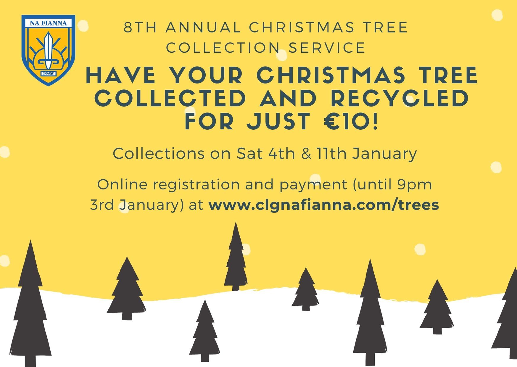 Na Fianna Dublin Book your Christmas Tree collection by this Friday