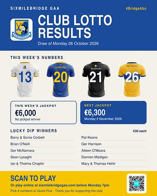 Club Lotto Results 26/10/2026