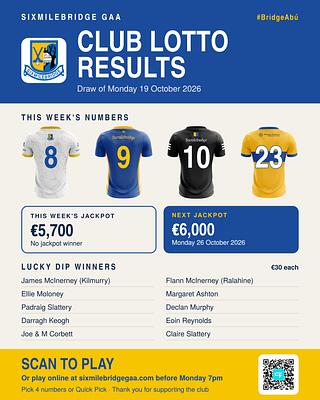 Club Lotto Results (19/10/2026)