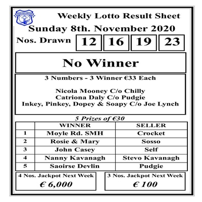 Lotto results november clearance 16 2018