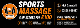 NC Fitness Sports Massage Offer 4x45mins for £100