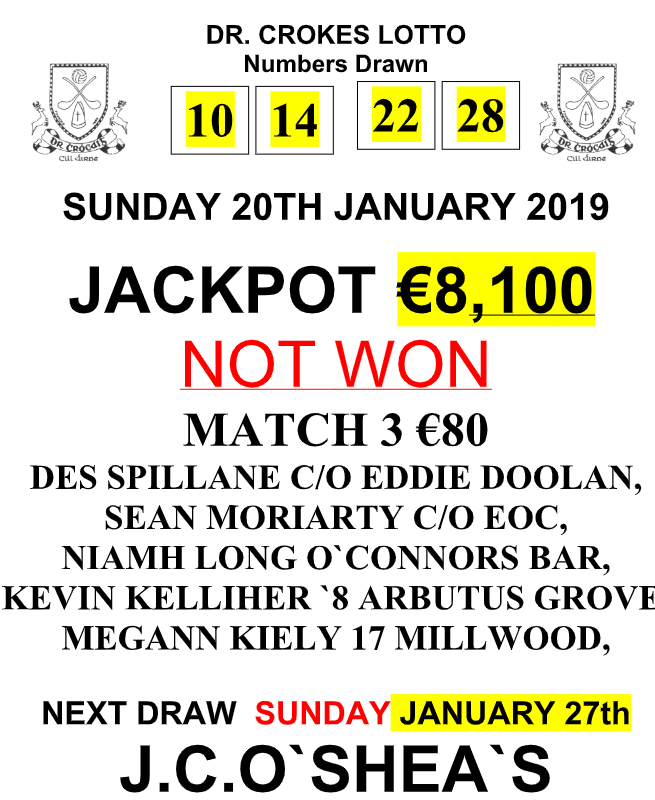 Lotto result 10 on sale jan 2019