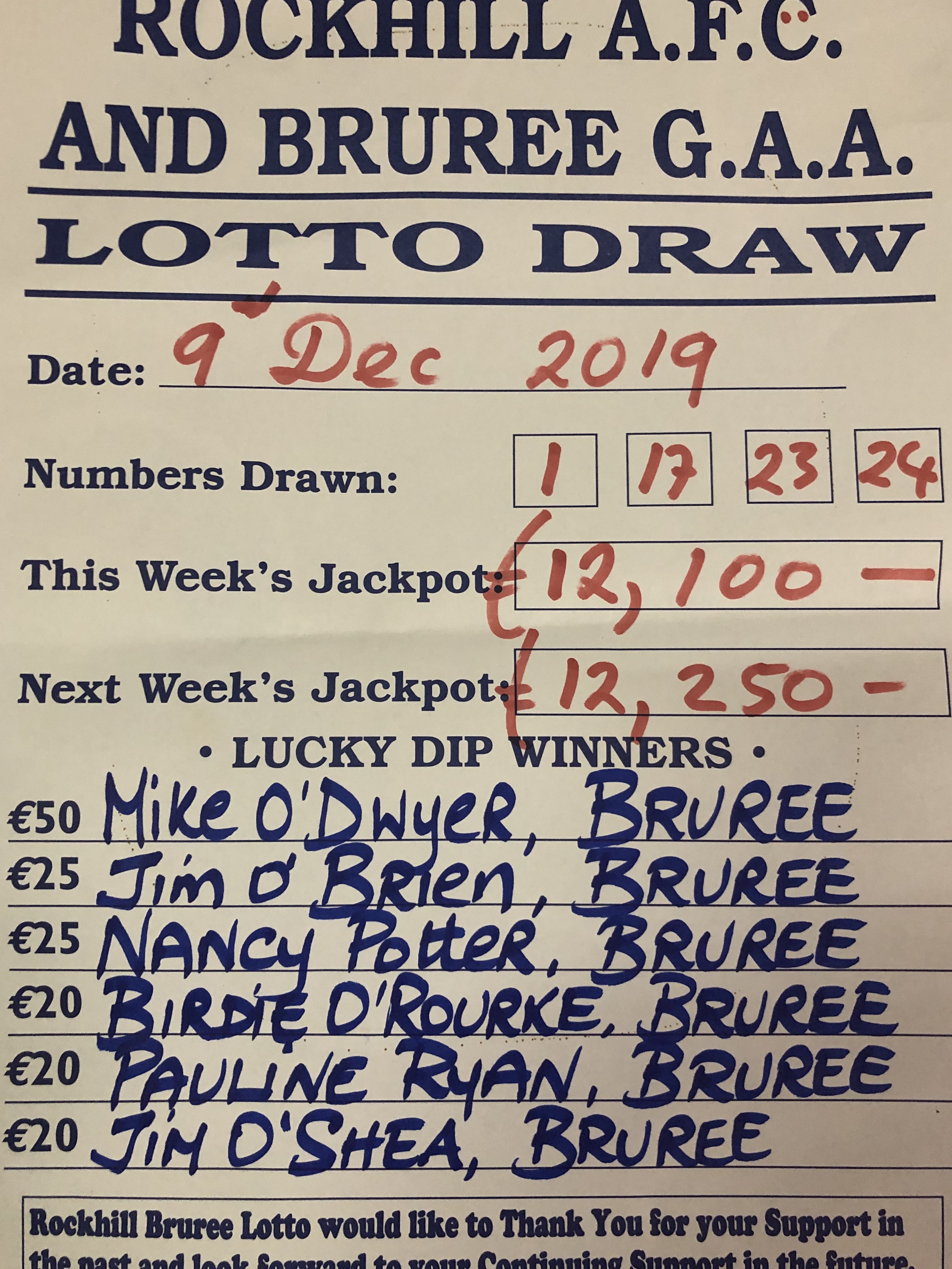 Lotto result dec clearance 9 2019