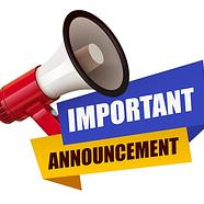 Important announcement 