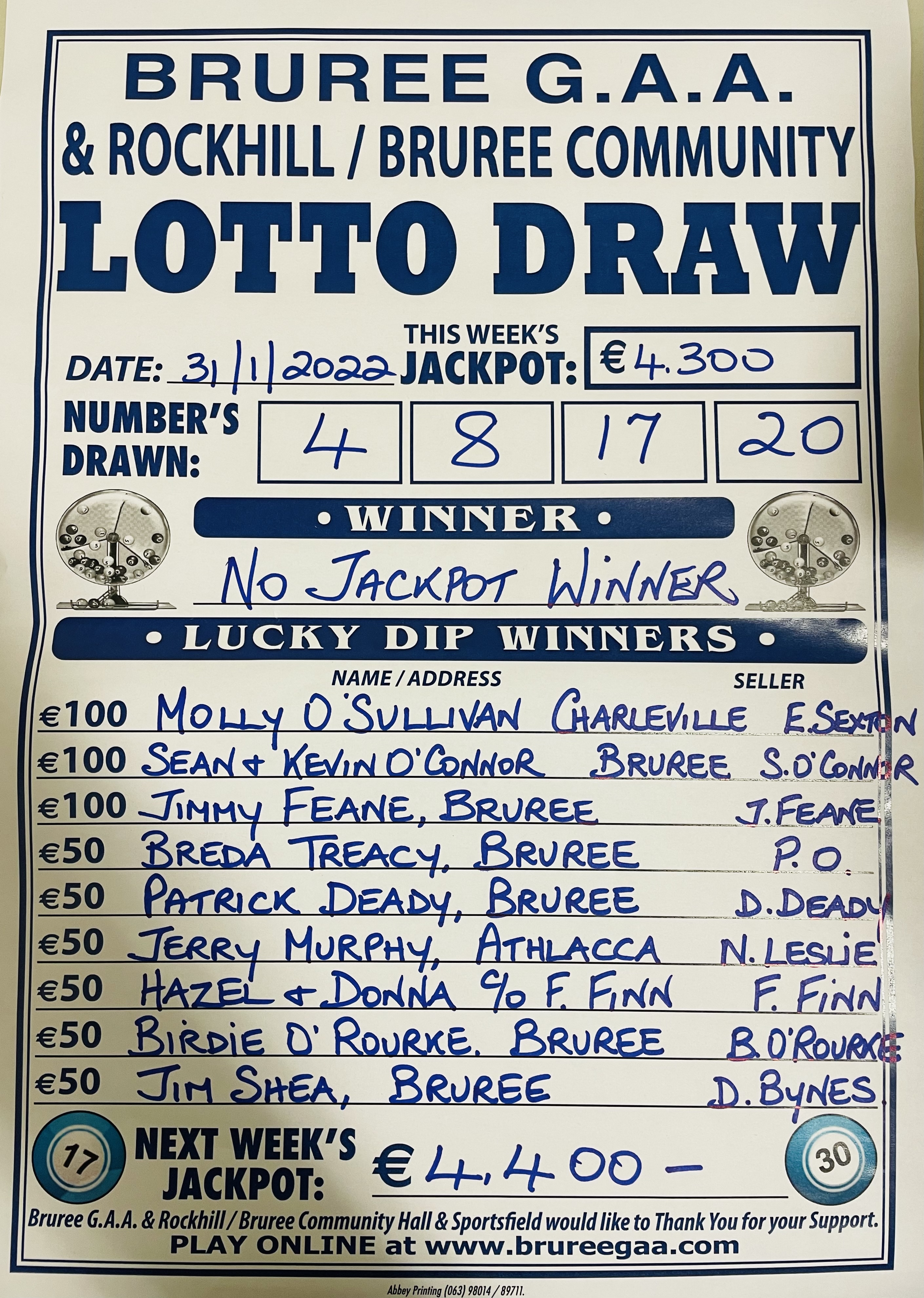 Jan 31 deals lotto result