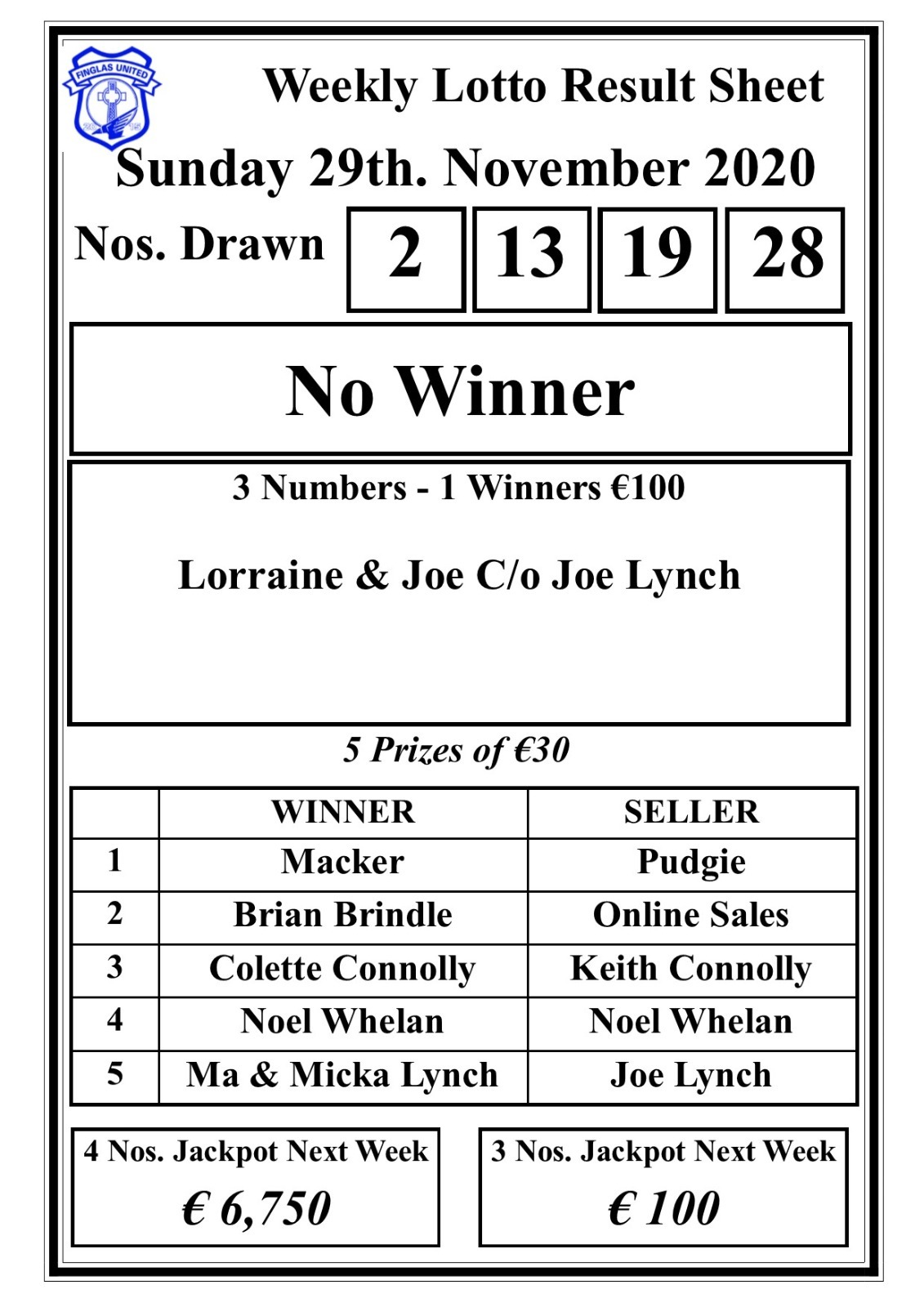 Nov 30 lotto clearance result