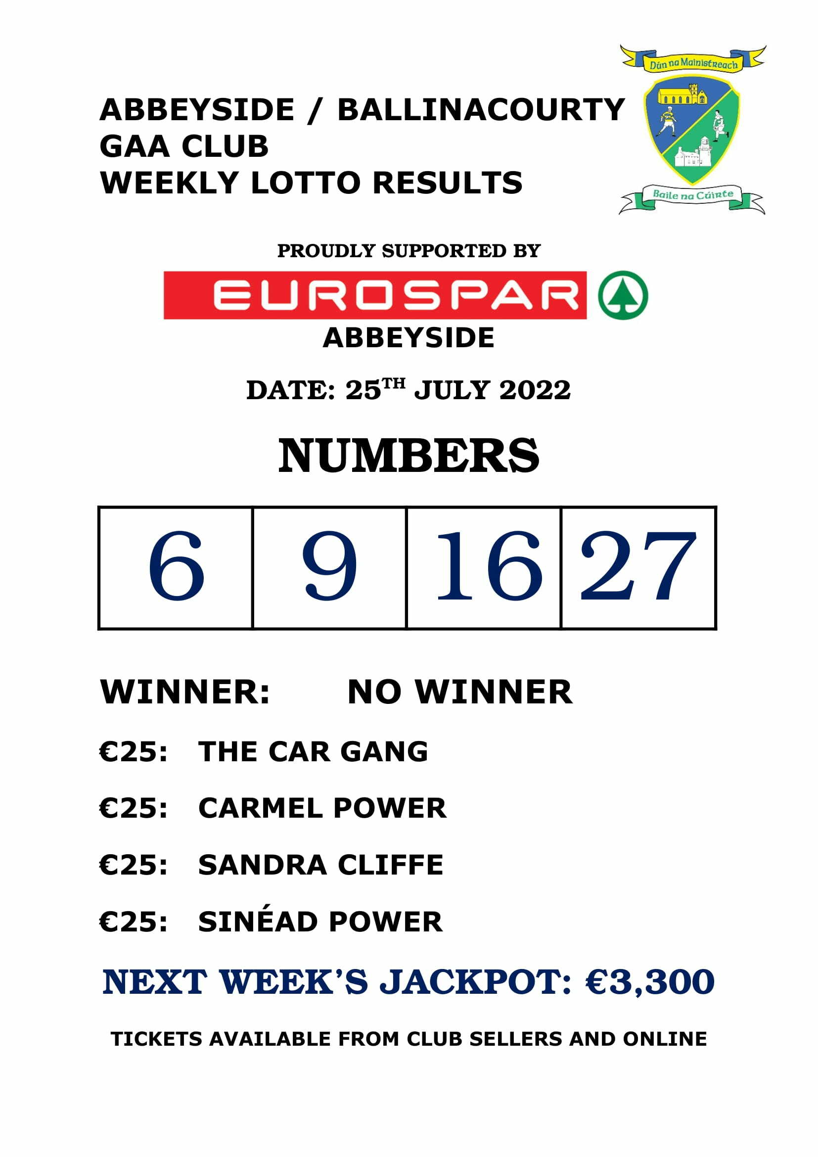 Lotto results 27th clearance of july