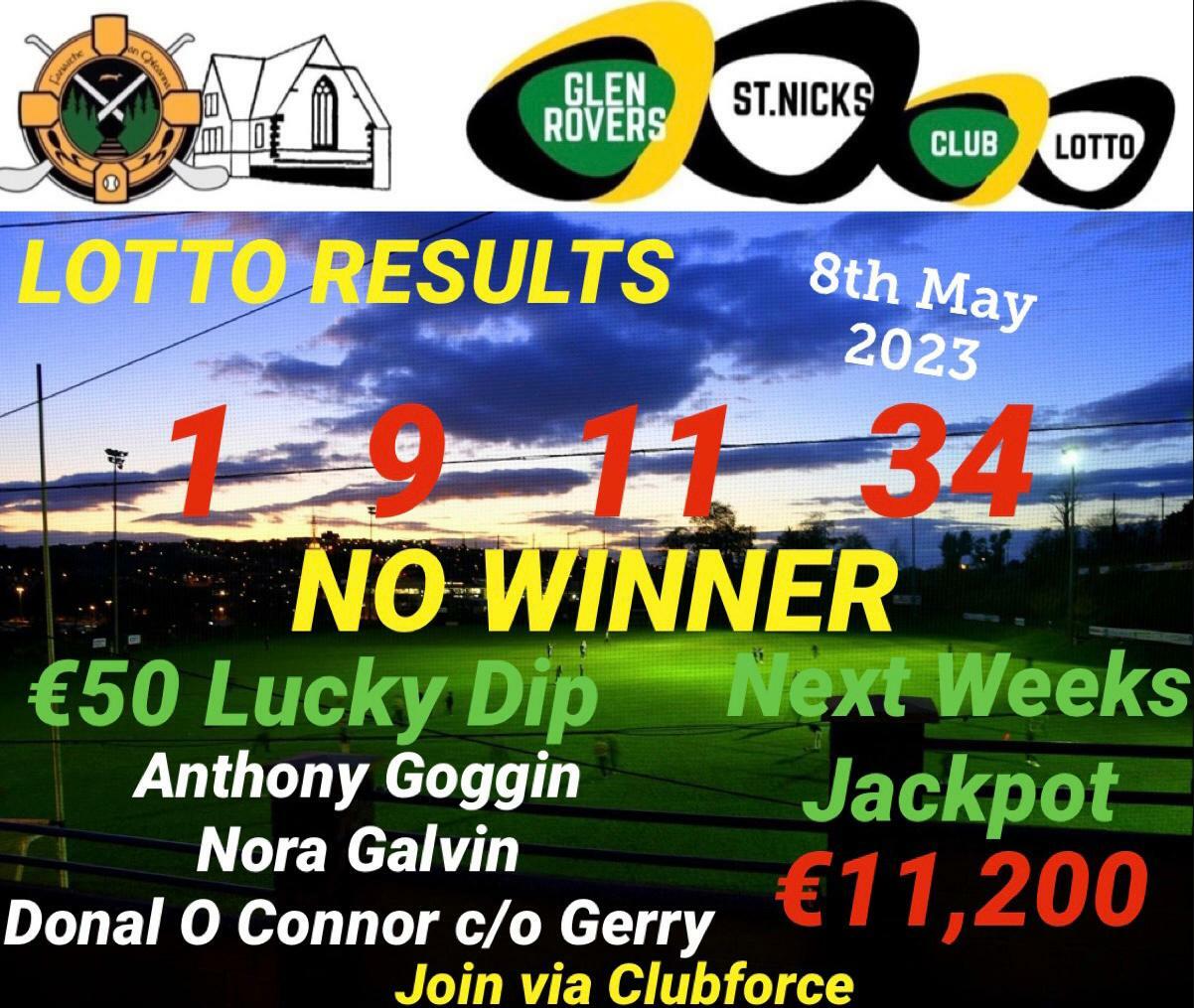 Lotto results deals 8th may