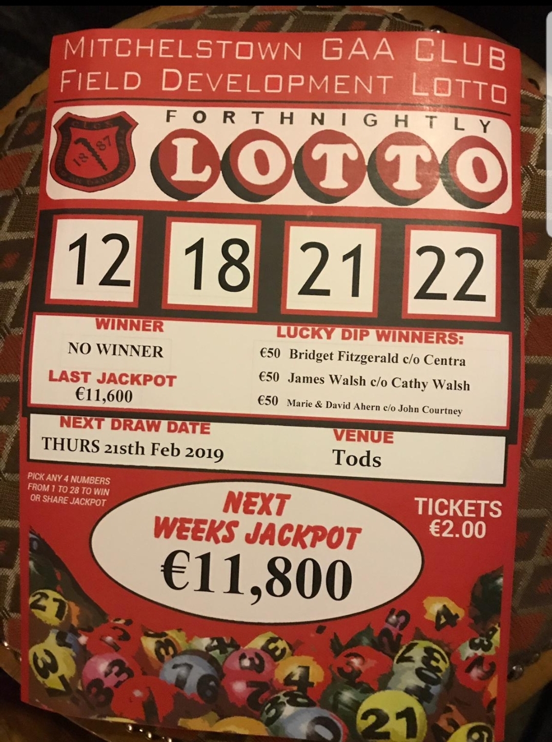 Lotto feb shop 7 2019 result