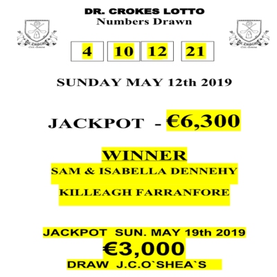 Lotto result deals may 12 2019