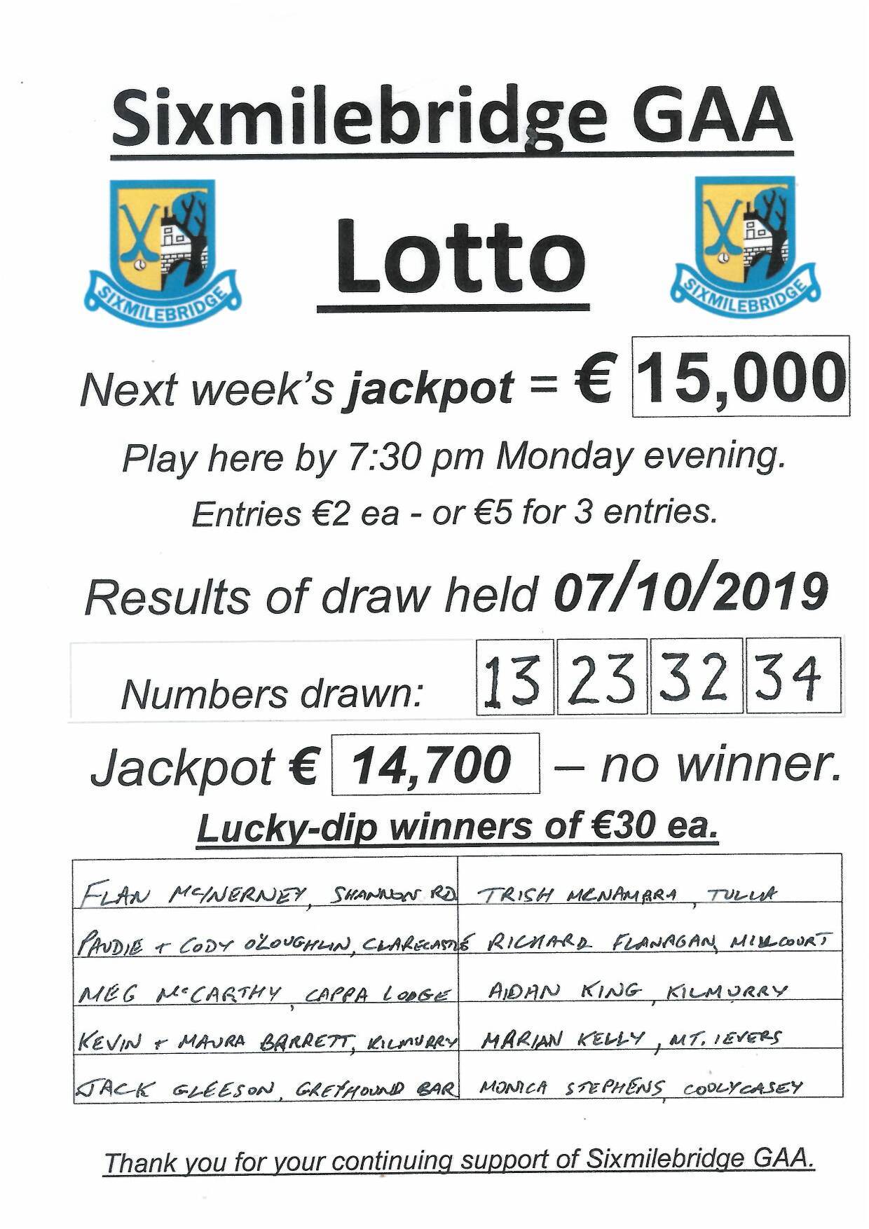 Play king deals lotto results