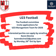U23 Men’s Football Management 
