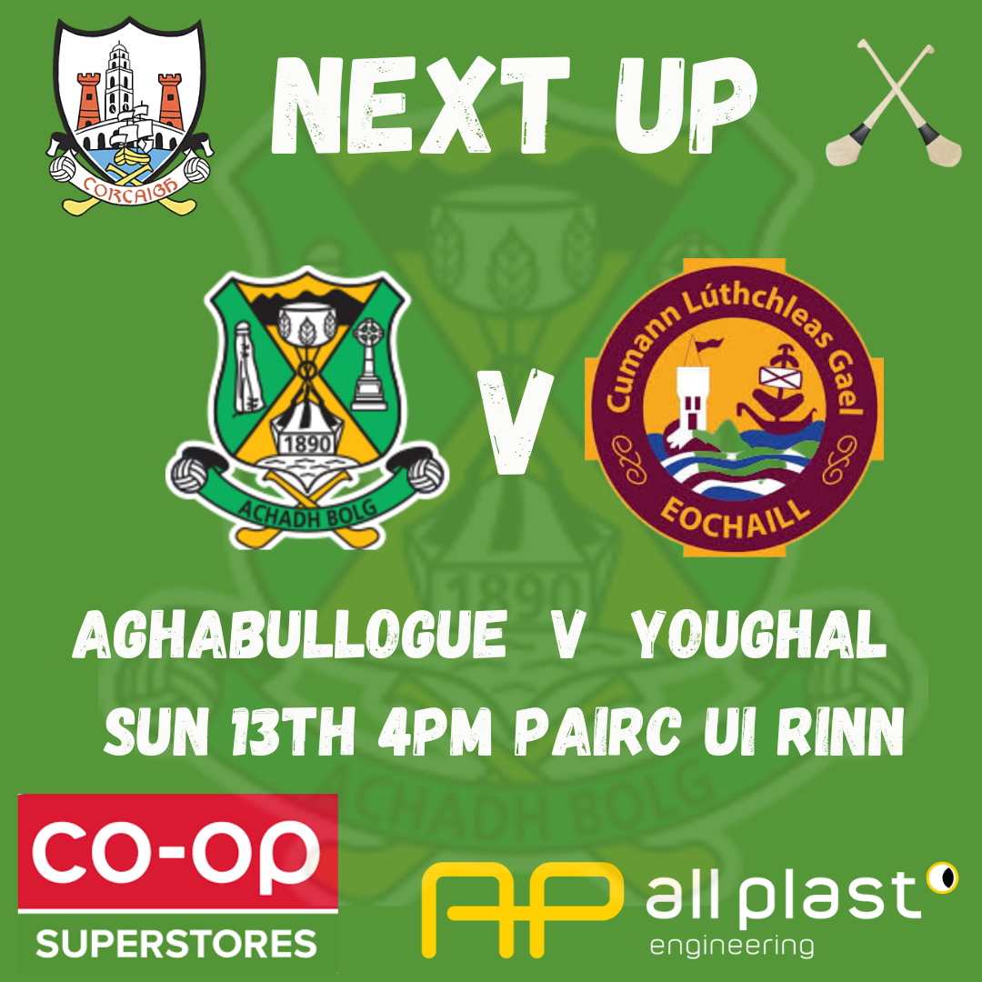 Aghabullogue GAA Intermediate Hurling fixture. Make sure you get your