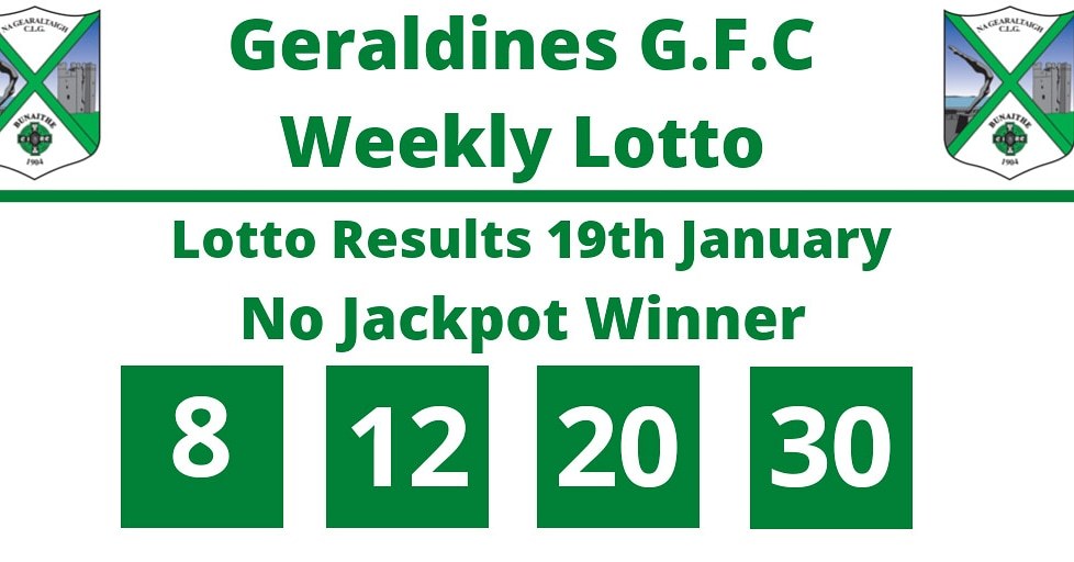 Lotto results 12 on sale jan 19