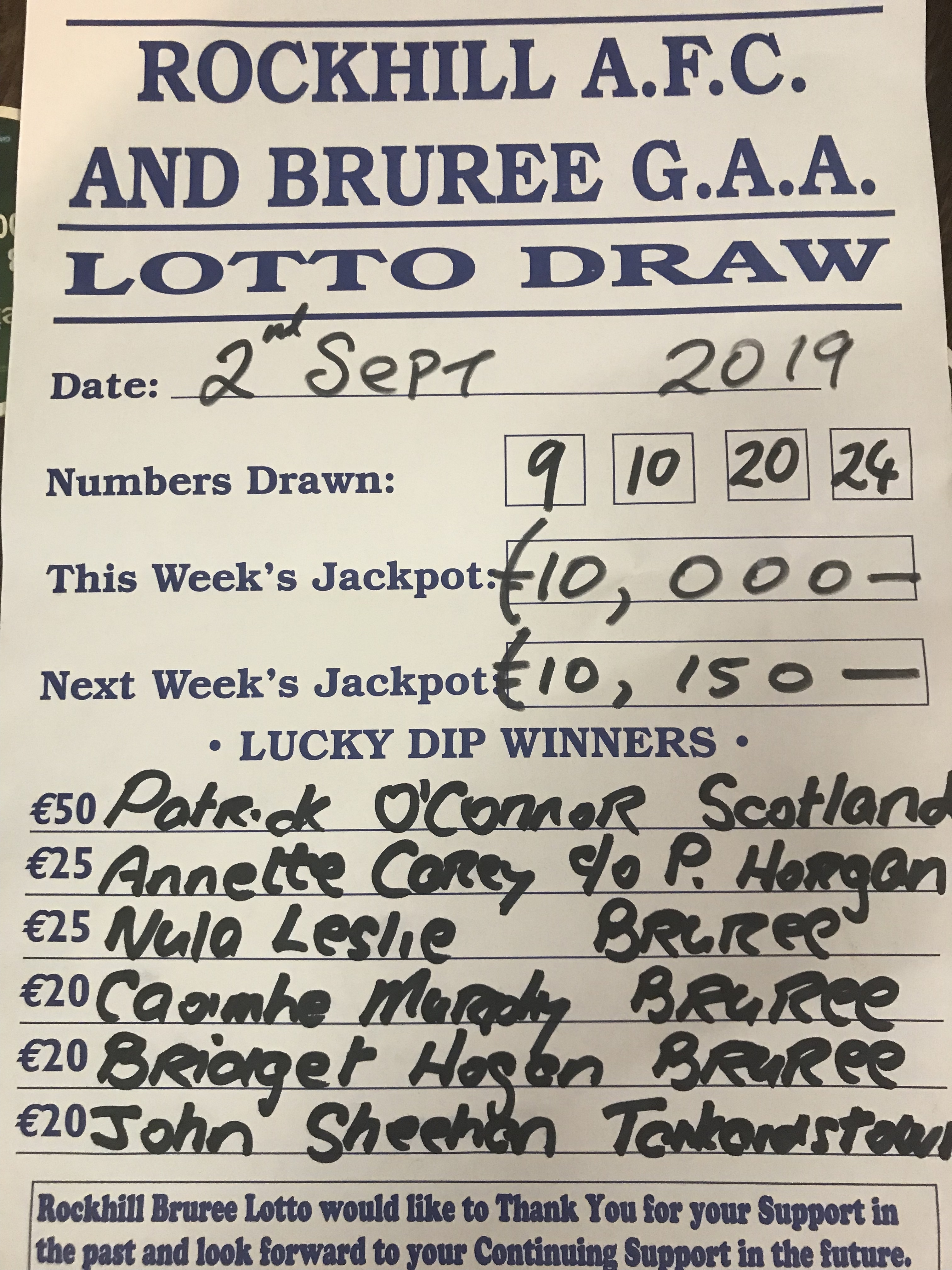 Sept 10 2019 clearance lotto result