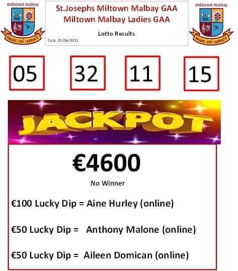 Lotto lucky dip deals results