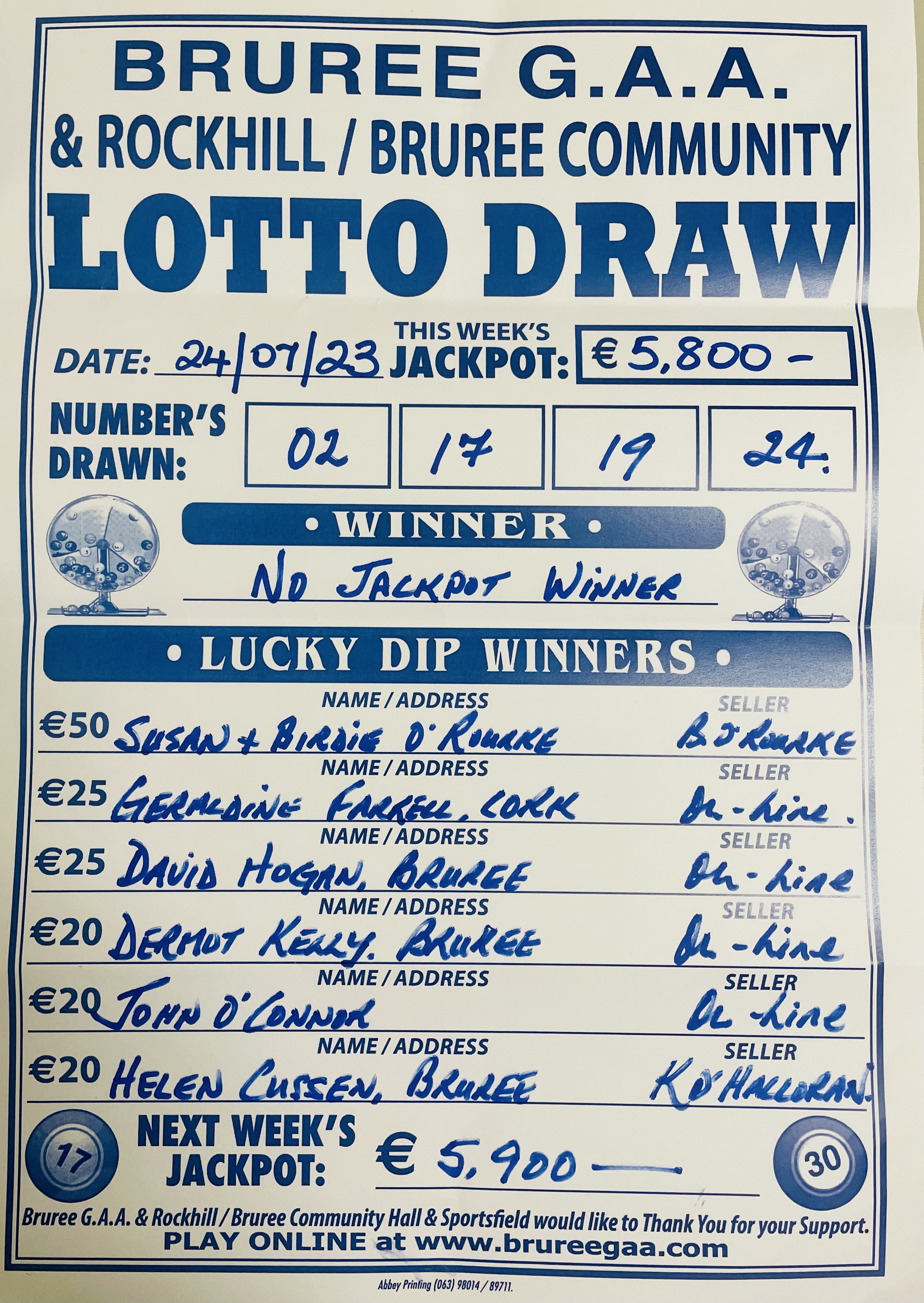 Lotto on sale 24 july