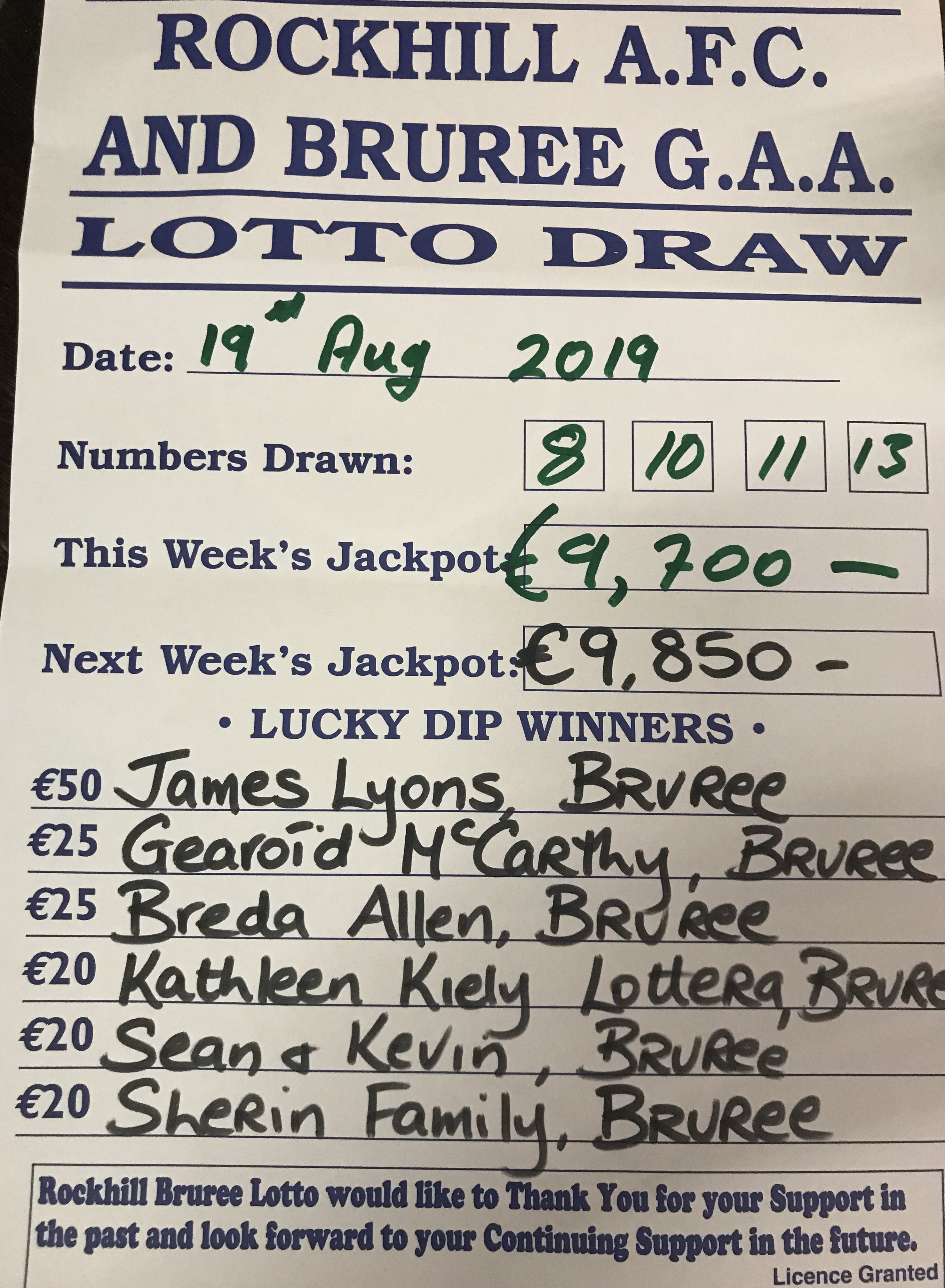 Lotto results 8 clearance august 2019