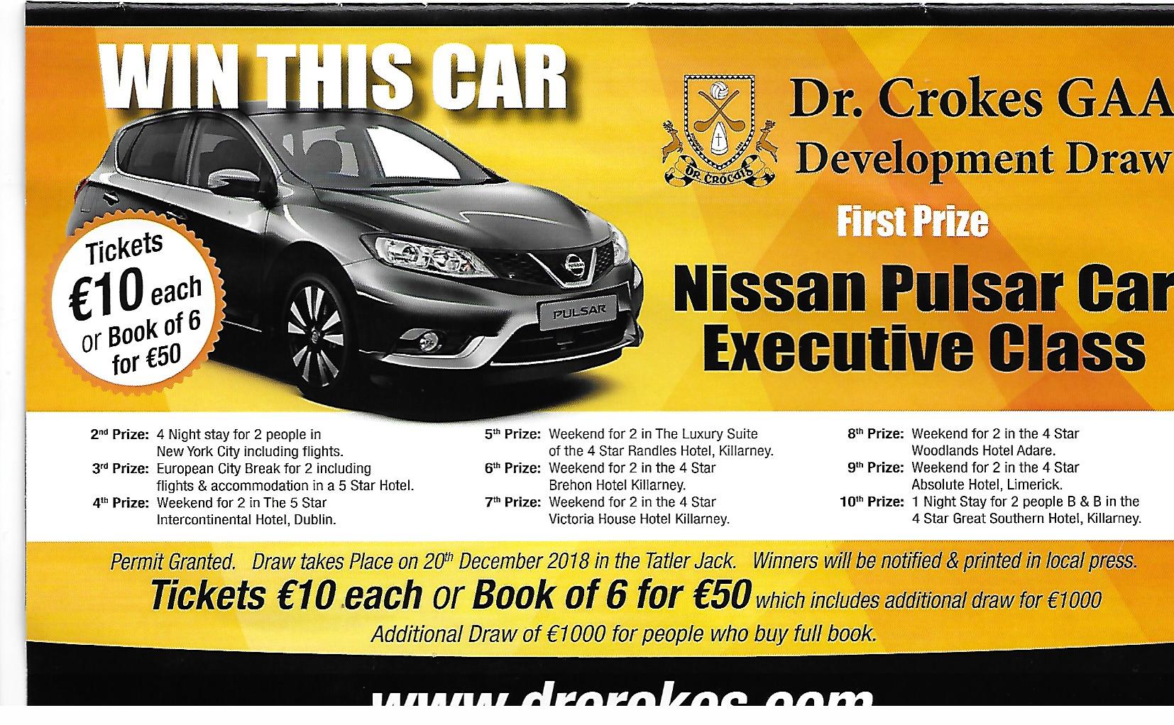 A reminder to members to return tickets and cash to Vince Casey as soon as possible. Time is getting short and it is hoped that all our members and supporters will participate in and support this important fundraising initiative. 