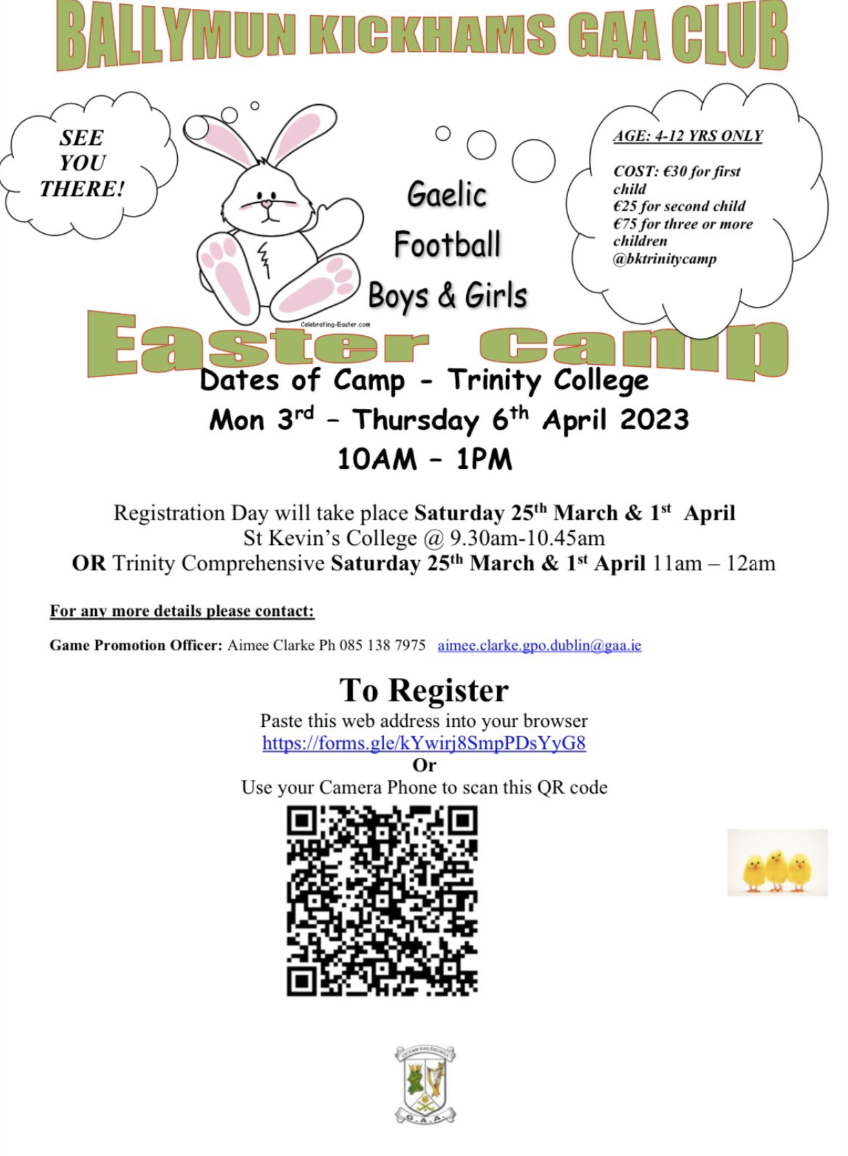 It’s official! We have now launched our Easter camp! Register ASAP to avoid disappointment!