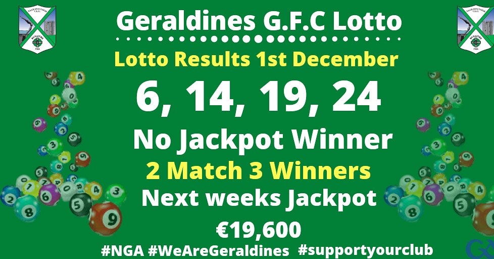 Lotto results for the 1st of shop december