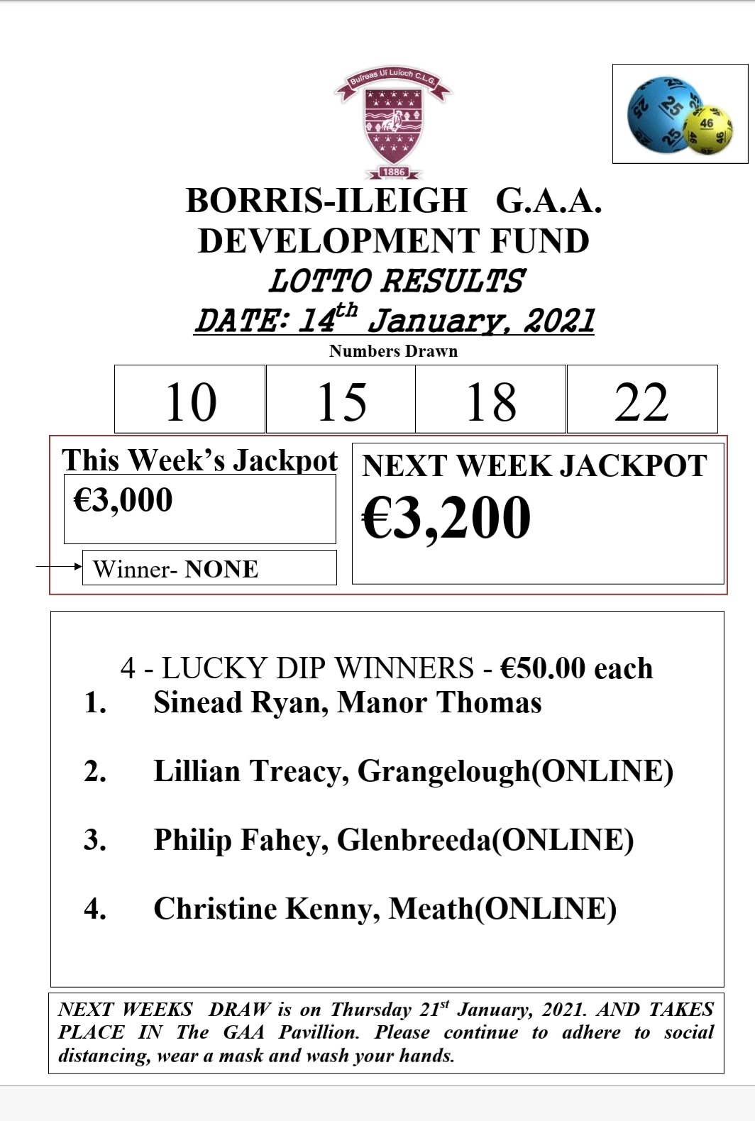 Lotto results deals 18th january 2019