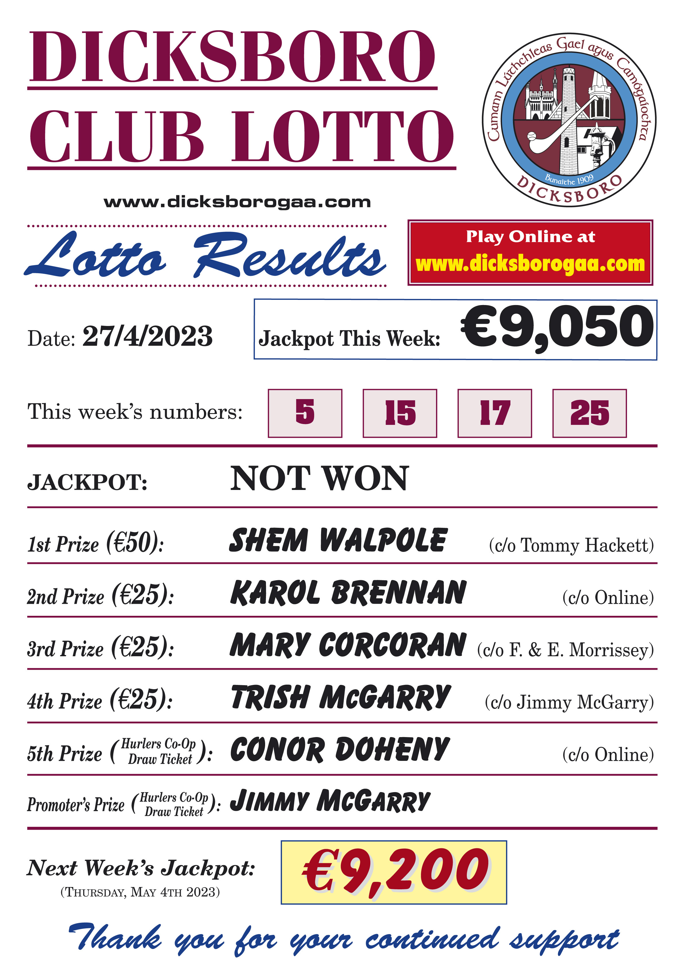 Lotto results 27th of hot sale april