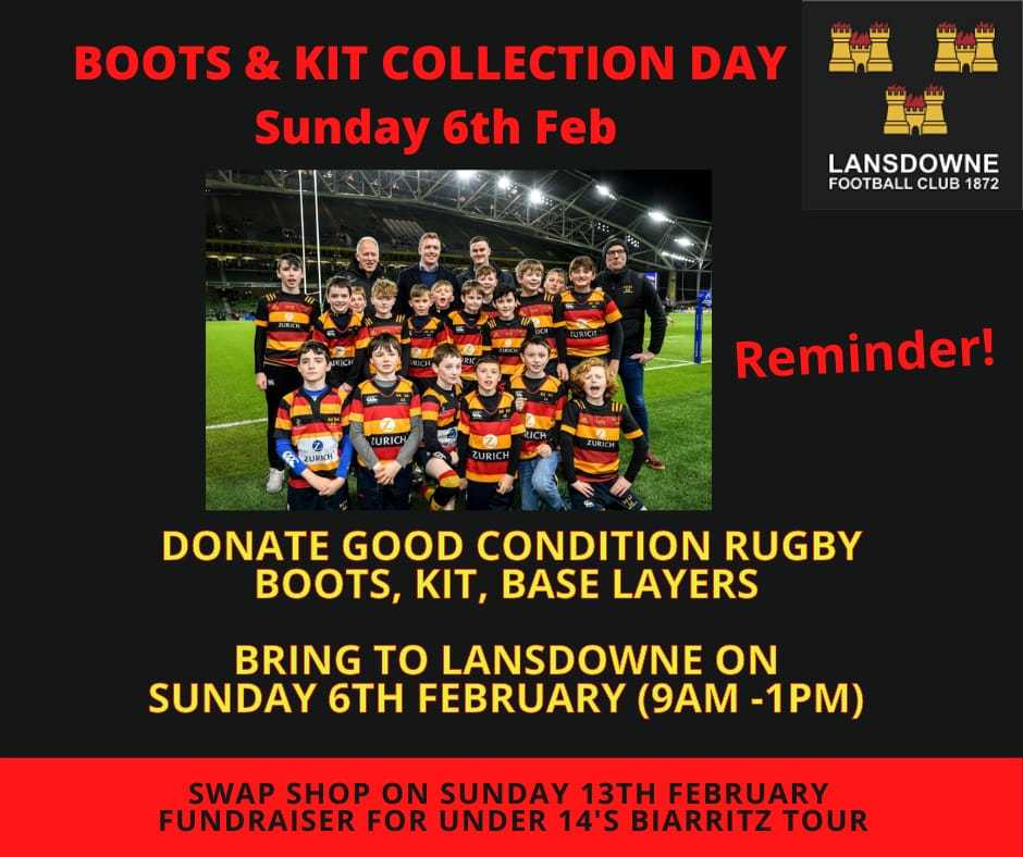ClubZap Reminder Rugby swap shop day