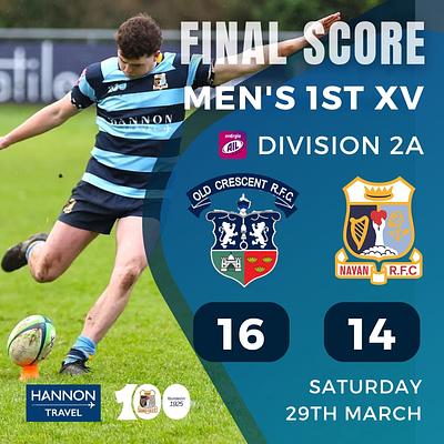 ClubZap | Match Report: Old Crescent 16 Men's 1st XV 14