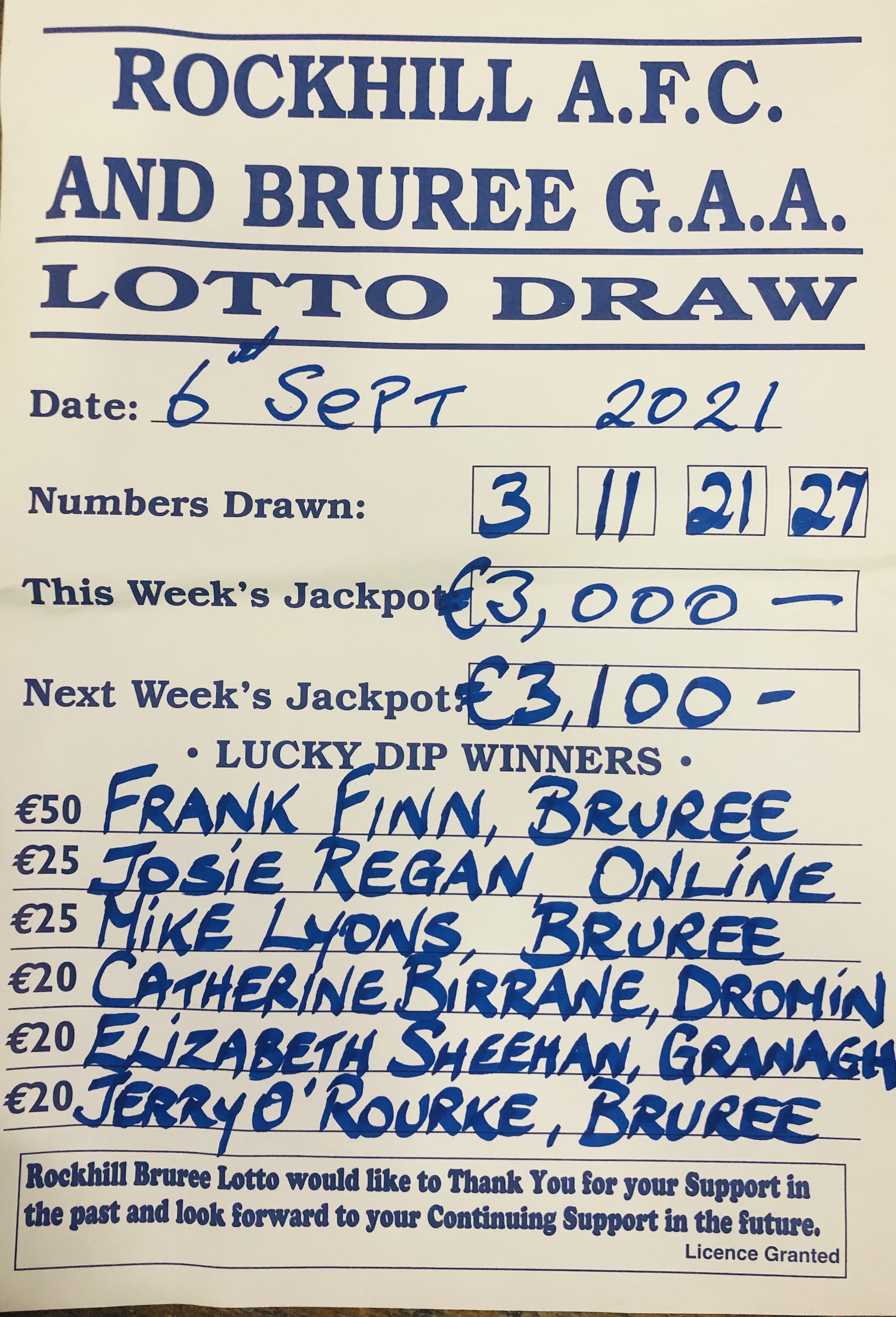 Lotto deals result sept